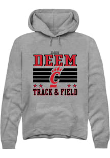 Jason Deem  Rally Cincinnati Bearcats Mens Grey NIL Striped Long Sleeve Hoodie