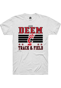 Jason Deem  Cincinnati Bearcats White Rally NIL Striped Short Sleeve T Shirt