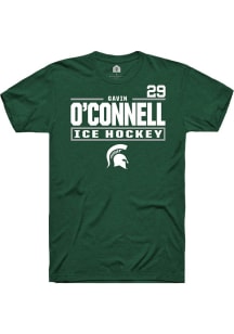 Gavin O’Connell  Michigan State Spartans Green Rally NIL Stacked Box Short Sleeve T Shirt