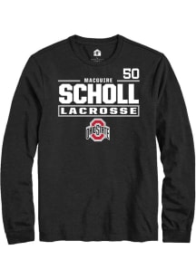 MacGuire Scholl  Ohio State Buckeyes Black Rally NIL Stacked Box Long Sleeve T Shirt