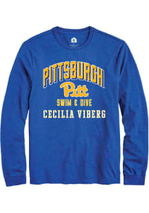 Cecilia Viberg  Pitt Panthers Blue Rally NIL Arch Logo Long Sleeve T Shirt