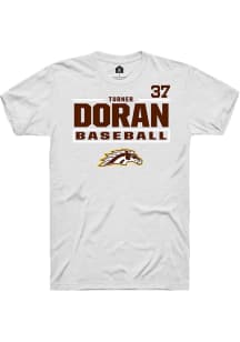 Turner Doran  Western Michigan Broncos White Rally NIL Stacked Box Short Sleeve T Shirt