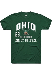 Emily Beitzel  Ohio Bobcats Green Rally NIL Arch Logo Short Sleeve T Shirt