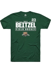 Emily Beitzel  Ohio Bobcats Green Rally NIL Stacked Box Short Sleeve T Shirt
