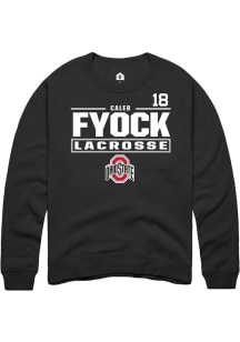 Caleb Fyock  Rally Ohio State Buckeyes Mens Black NIL Stacked Box Long Sleeve Crew Sweatshirt