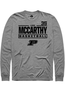Lana McCarthy  Purdue Boilermakers Graphite Rally NIL Stacked Box Long Sleeve T Shirt