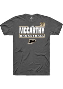 Lana McCarthy  Purdue Boilermakers Grey Rally NIL Stacked Box Short Sleeve T Shirt