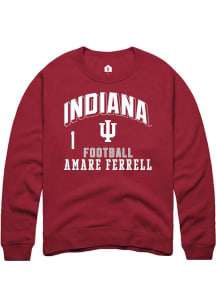 Amare Ferrell  Rally Indiana Hoosiers Mens Cardinal Football NIL Arch Logo Long Sleeve Crew Sweats..
