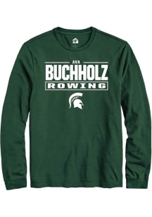 Ava Buchholz  Michigan State Spartans Green Rally NIL Stacked Box Long Sleeve T Shirt