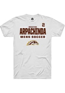 Braxton Arpachinda  Western Michigan Broncos White Rally NIL Stacked Box Short Sleeve T Shirt