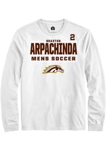 Braxton Arpachinda  Western Michigan Broncos White Rally NIL Stacked Box Long Sleeve T Shirt
