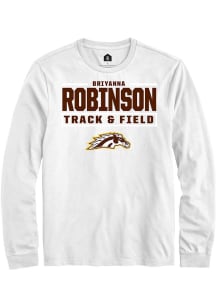 BriYanna Robinson  Western Michigan Broncos White Rally NIL Stacked Box Long Sleeve T Shirt