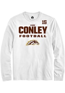 Cade Conley  Western Michigan Broncos White Rally Football NIL Stacked Box Long Sleeve T Shirt