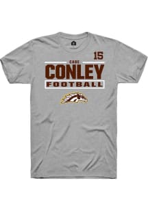Cade Conley  Western Michigan Broncos Grey Rally Football NIL Stacked Box Short Sleeve T Shirt