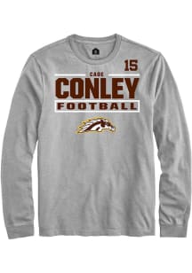 Cade Conley  Western Michigan Broncos Grey Rally Football NIL Stacked Box Long Sleeve T Shirt