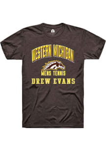Drew Evans  Western Michigan Broncos Brown Rally NIL Arch Logo Short Sleeve T Shirt