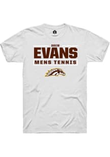 Drew Evans  Western Michigan Broncos White Rally NIL Stacked Box Short Sleeve T Shirt