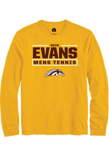 Drew Evans  Western Michigan Broncos Gold Rally NIL Stacked Box Long Sleeve T Shirt