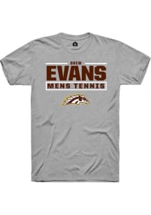 Drew Evans  Western Michigan Broncos Grey Rally NIL Stacked Box Short Sleeve T Shirt