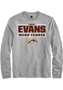 Drew Evans  Western Michigan Broncos Grey Rally NIL Stacked Box Long Sleeve T Shirt