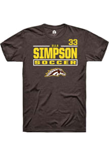 Ella Simpson  Western Michigan Broncos Brown Rally NIL Stacked Box Short Sleeve T Shirt