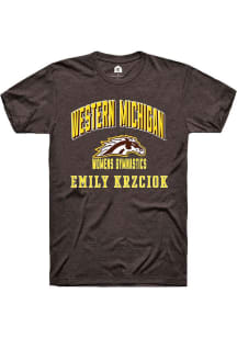 Emily Krzciok  Western Michigan Broncos Brown Rally NIL Arch Logo Short Sleeve T Shirt