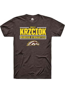 Emily Krzciok  Western Michigan Broncos Brown Rally NIL Stacked Box Short Sleeve T Shirt