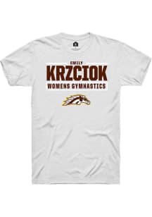 Emily Krzciok  Western Michigan Broncos White Rally NIL Stacked Box Short Sleeve T Shirt