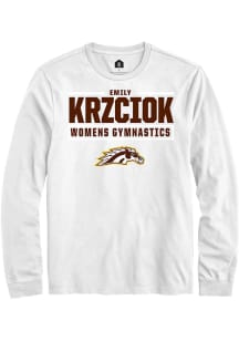 Emily Krzciok  Western Michigan Broncos White Rally NIL Stacked Box Long Sleeve T Shirt