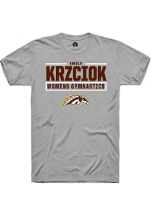 Emily Krzciok  Western Michigan Broncos Grey Rally NIL Stacked Box Short Sleeve T Shirt