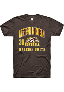 Haleigh Smith  Western Michigan Broncos Brown Rally NIL Arch Logo Short Sleeve T Shirt