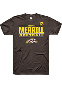 Jadeyn Merrill  Western Michigan Broncos Brown Rally NIL Stacked Box Short Sleeve T Shirt