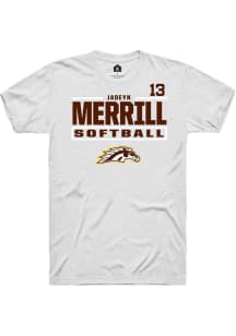 Jadeyn Merrill  Western Michigan Broncos White Rally NIL Stacked Box Short Sleeve T Shirt