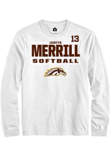 Jadeyn Merrill  Western Michigan Broncos White Rally NIL Stacked Box Long Sleeve T Shirt