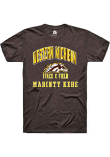 Mabinty Kebe  Western Michigan Broncos Brown Rally NIL Arch Logo Short Sleeve T Shirt