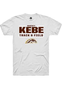 Mabinty Kebe  Western Michigan Broncos White Rally NIL Stacked Box Short Sleeve T Shirt