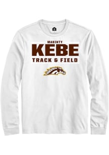 Mabinty Kebe  Western Michigan Broncos White Rally NIL Stacked Box Long Sleeve T Shirt