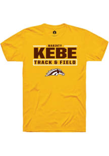Mabinty Kebe  Western Michigan Broncos Gold Rally NIL Stacked Box Short Sleeve T Shirt