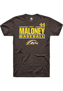 Matt Maloney  Western Michigan Broncos Brown Rally NIL Stacked Box Short Sleeve T Shirt