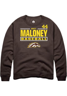 Matt Maloney  Rally Western Michigan Broncos Mens Brown NIL Stacked Box Long Sleeve Crew Sweatshir..