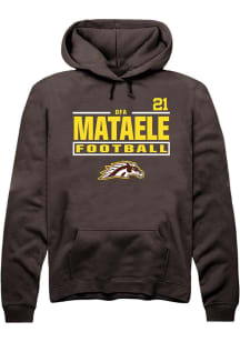 Ofa Mataele  Rally Western Michigan Broncos Mens Brown Football NIL Stacked Box Long Sleeve Hoodie