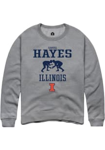 Samuel Hayes  Rally Illinois Fighting Illini Mens Graphite NIL Sport Icon Long Sleeve Crew Sweatsh..