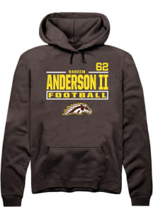 Raheem Anderson II  Rally Western Michigan Broncos Mens Brown Football NIL Stacked Box Long Sleeve..
