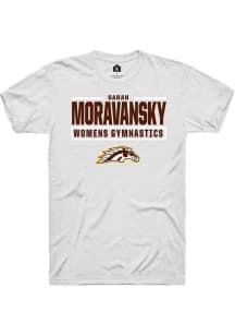 Sarah Moravansky  Western Michigan Broncos White Rally NIL Stacked Box Short Sleeve T Shirt