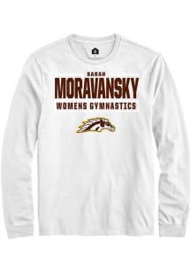 Sarah Moravansky  Western Michigan Broncos White Rally NIL Stacked Box Long Sleeve T Shirt
