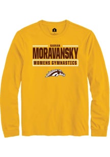 Sarah Moravansky  Western Michigan Broncos Gold Rally NIL Stacked Box Long Sleeve T Shirt