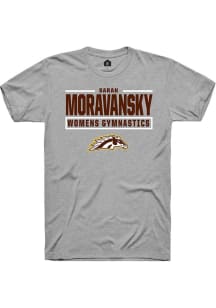 Sarah Moravansky  Western Michigan Broncos Grey Rally NIL Stacked Box Short Sleeve T Shirt