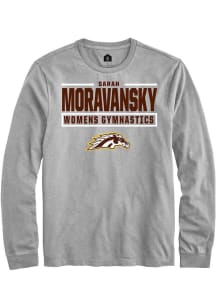 Sarah Moravansky  Western Michigan Broncos Grey Rally NIL Stacked Box Long Sleeve T Shirt