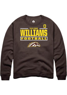 Tailique Williams  Rally Western Michigan Broncos Mens Brown Football NIL Stacked Box Long Sleeve..