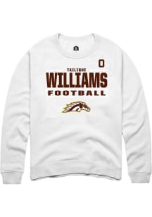 Tailique Williams  Rally Western Michigan Broncos Mens White Football NIL Stacked Box Long Sleeve..